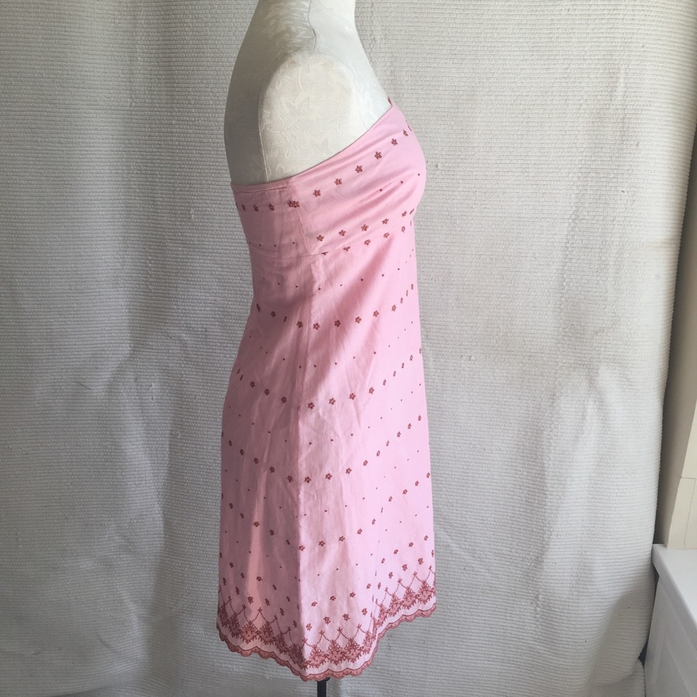Vintage 90s S/M Easter Barbie Designer Strapless Boho Princess Dress - Picture 3 of 8